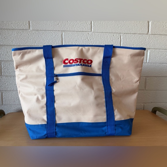 Costco Kirkland Store Canvas Reusable Insulated Shopping Cooler Bag Tote